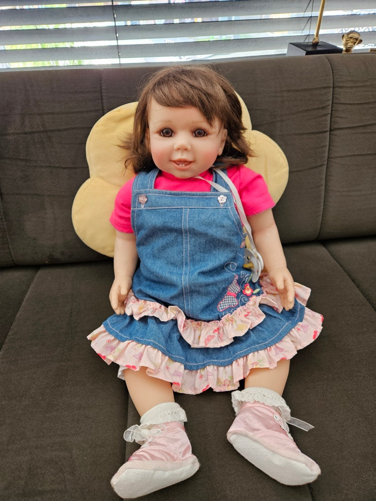 Reborn babypop met kleding en speen, Ophalen of Verzenden