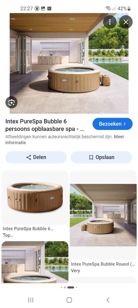 Intex Spa Bubble 6 personen, Ophalen, Nieuw, Filter, Opblaasbaar