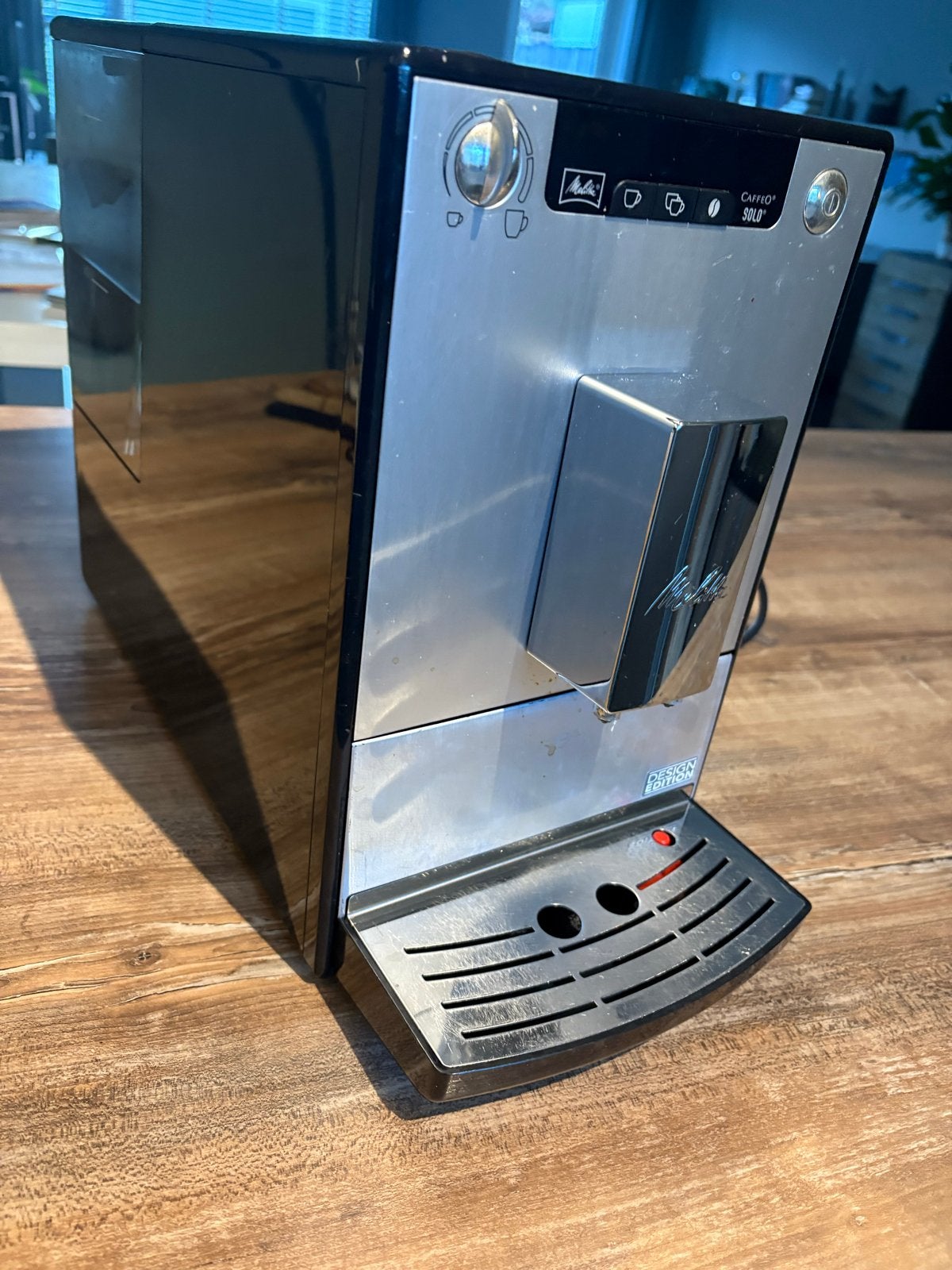 Melitta Caffeo Solo Koffiemachine - Zilver/Zwart, Koffiemachine, Zo goed als nieuw, 1 kopje, Koffiebonen