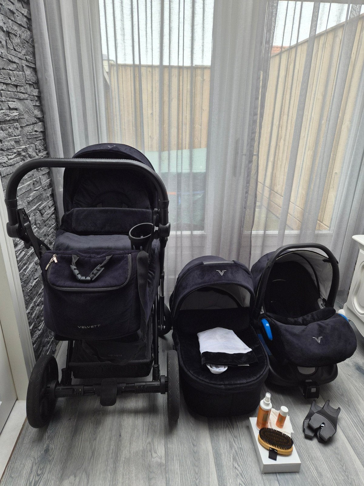 Velvett night Black kinderwagen & autostoel, Ophalen, Gebruikt, Combiwagen, Overige merken