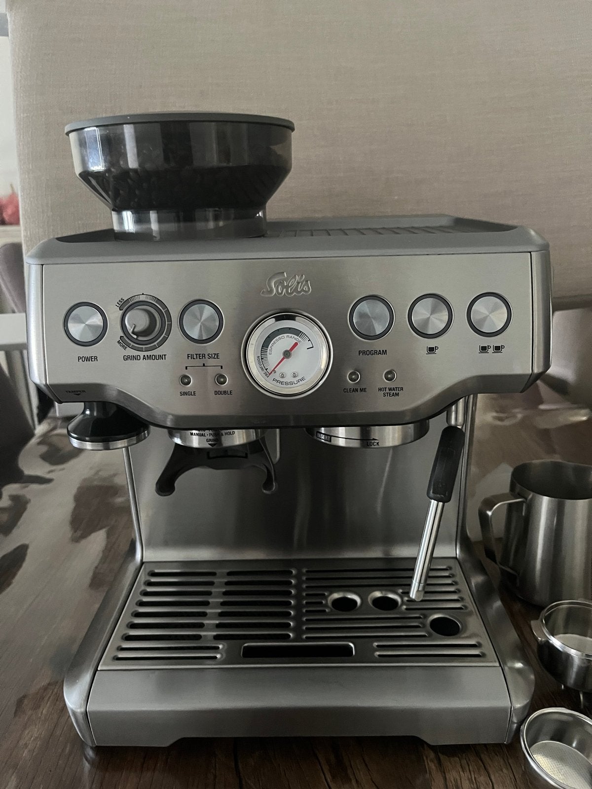 Solis Barista Perfetta Plus Espressomachine, Stoompijpje, Espresso apparaat, Zo goed als nieuw, 1 kopje