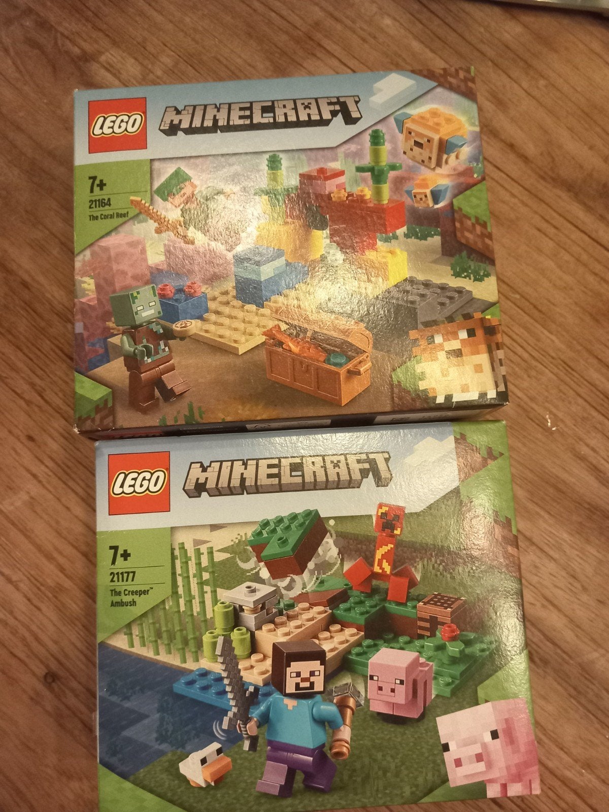 lego minecraft setjes 21164 en 21177, Inclusief instructies, Minecraft, Lego, Ophalen of Verzenden