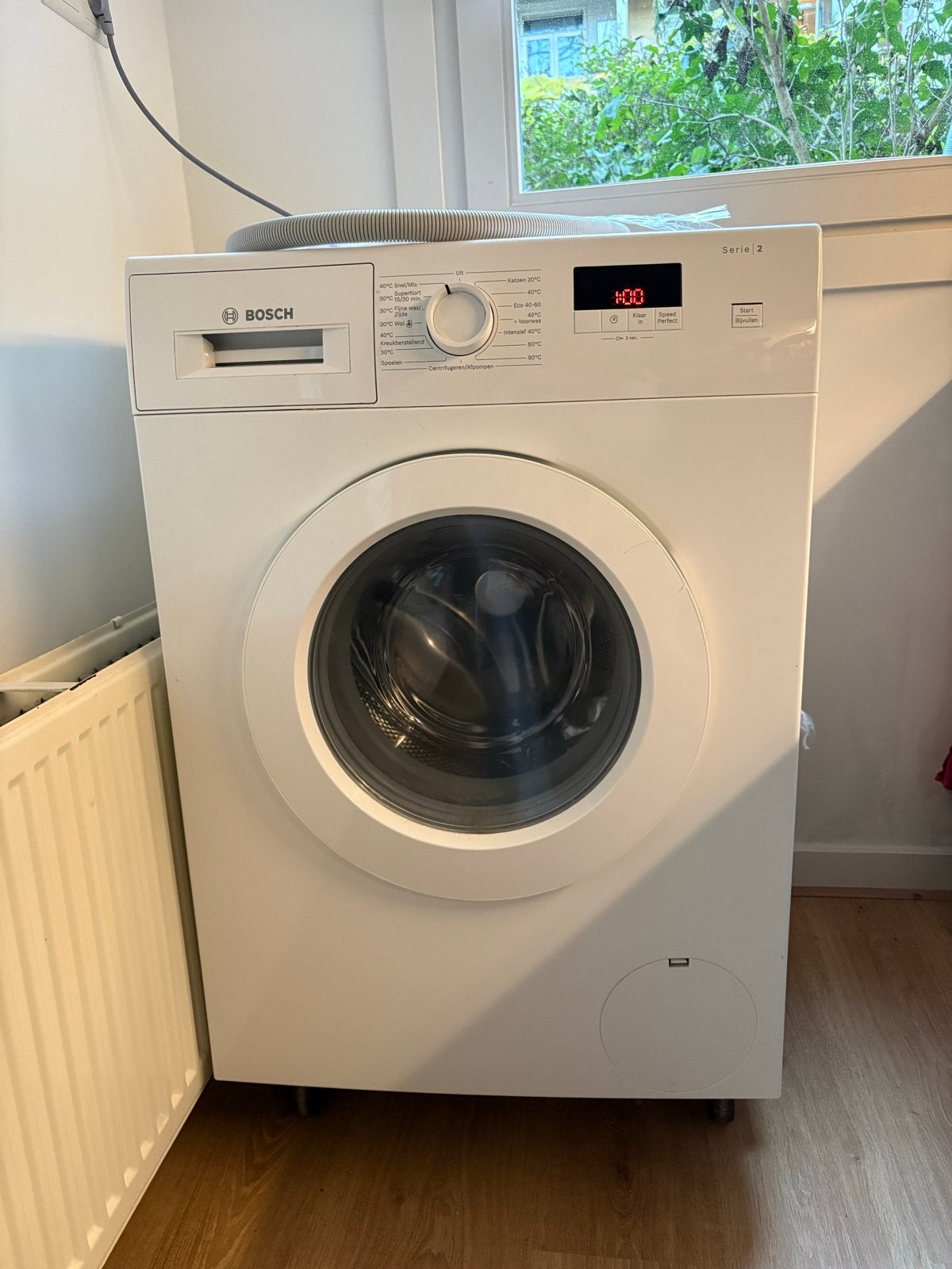 Bosch Serie 2 wasmachine – 7 kg, Ophalen, Zo goed als nieuw, Voorlader, Kort programma
