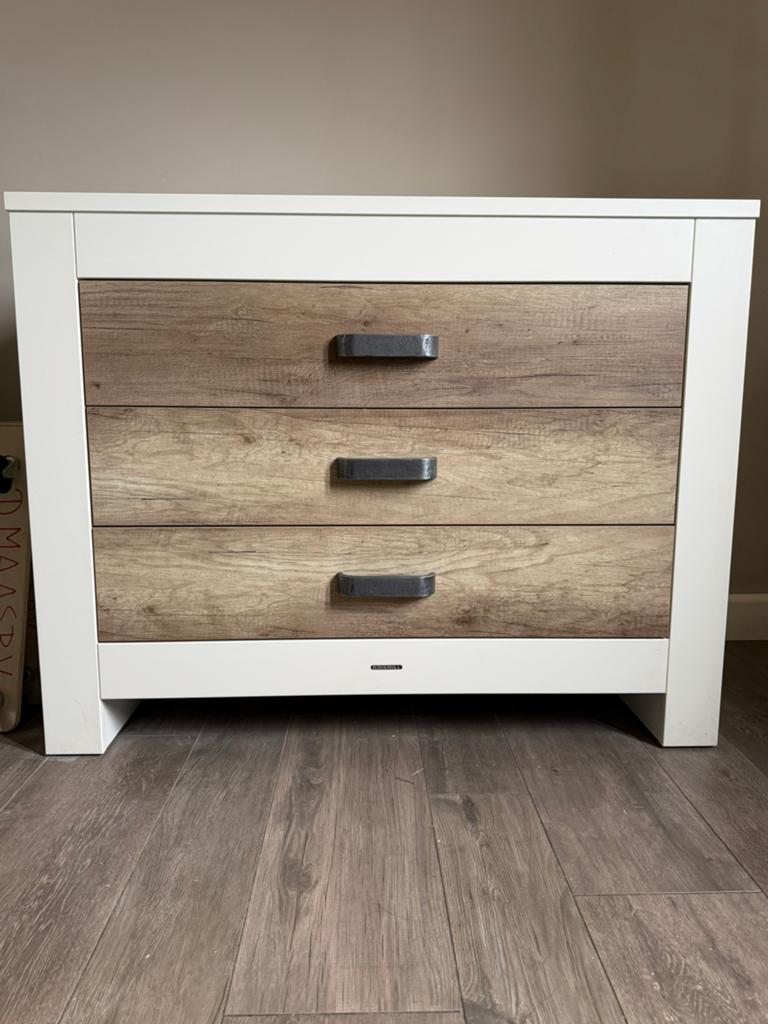 Long Island Commode met 3 soft-close laden, 50 tot 70 cm, Ophalen of Verzenden, 100 cm of meer, Zo goed als nieuw