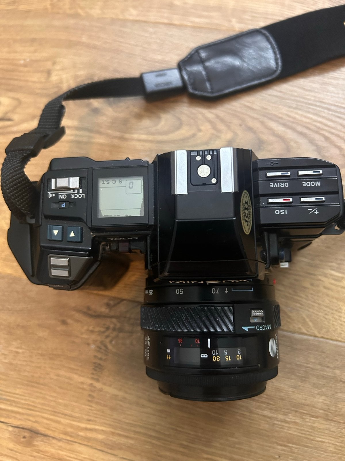 Minolta 7000 AF Spiegelreflexcamera met accessoires, Ophalen of Verzenden, Niet werkend, Spiegelreflex, Minolta