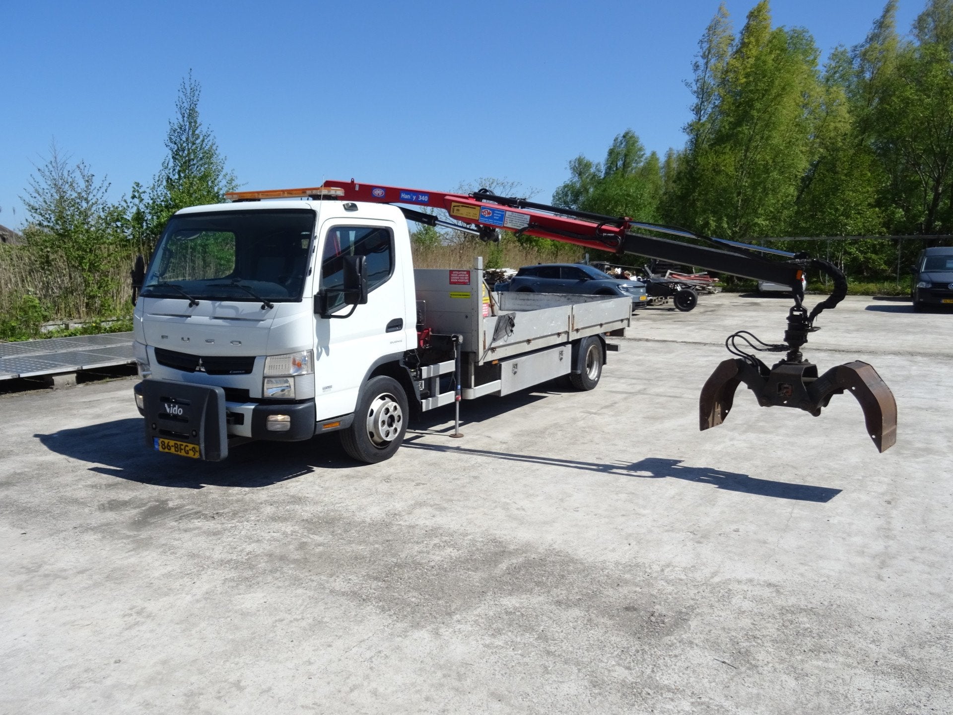 Mitsubishi Canter Fuso * LAADKRAAN handy 340 * EX GEMEENTE *, 3795 kg, Stof, Gebruikt, Euro 6