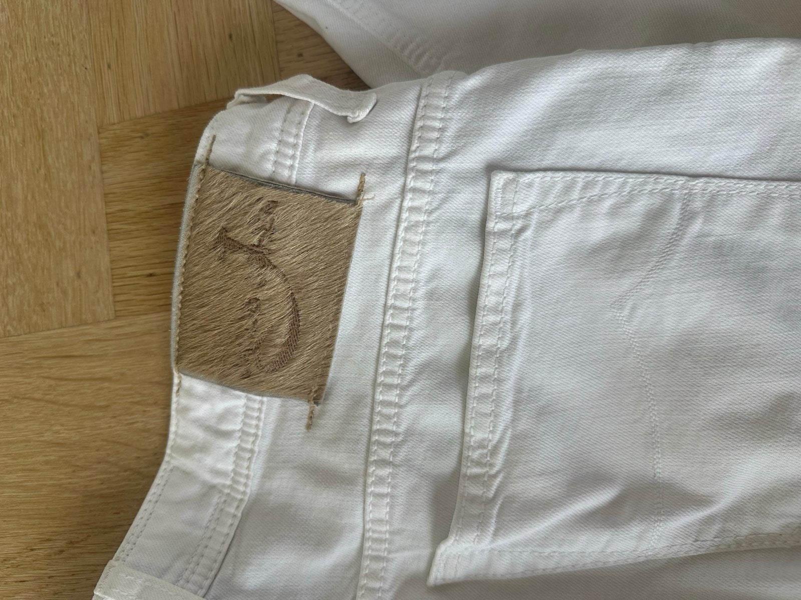 Jacob Cohën Jeans wit maat W33, korter gemaakt, Verzenden, Zo goed als nieuw, Wit, W33 - W34 (confectie 48/50)