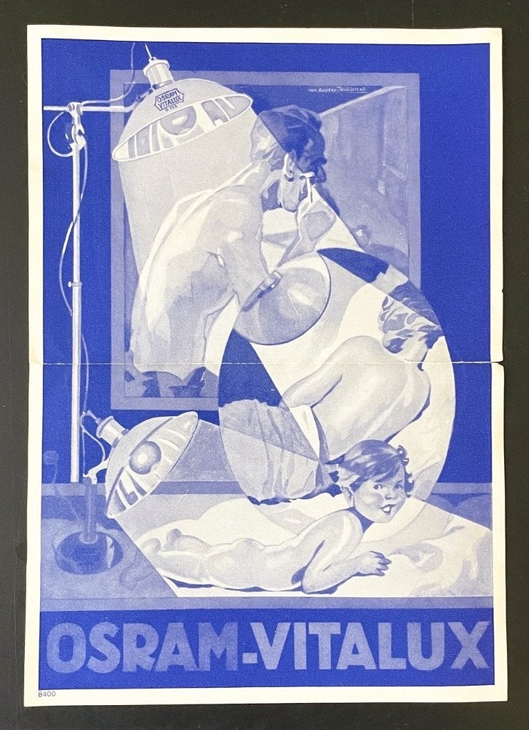 OSRAM-Vitalux lampen - originele reclame - circa 1934, Verzamelen, Verzenden, Gebruikt, Overige typen