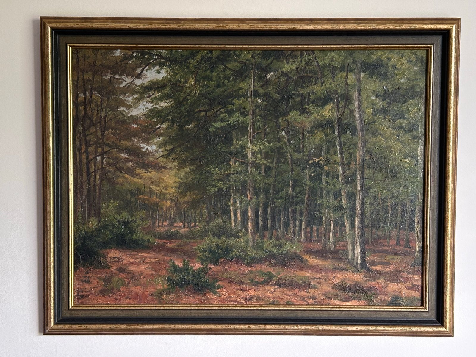 Sfeervol Boslandschap Schilderij, Antiek en Kunst, Ophalen of Verzenden