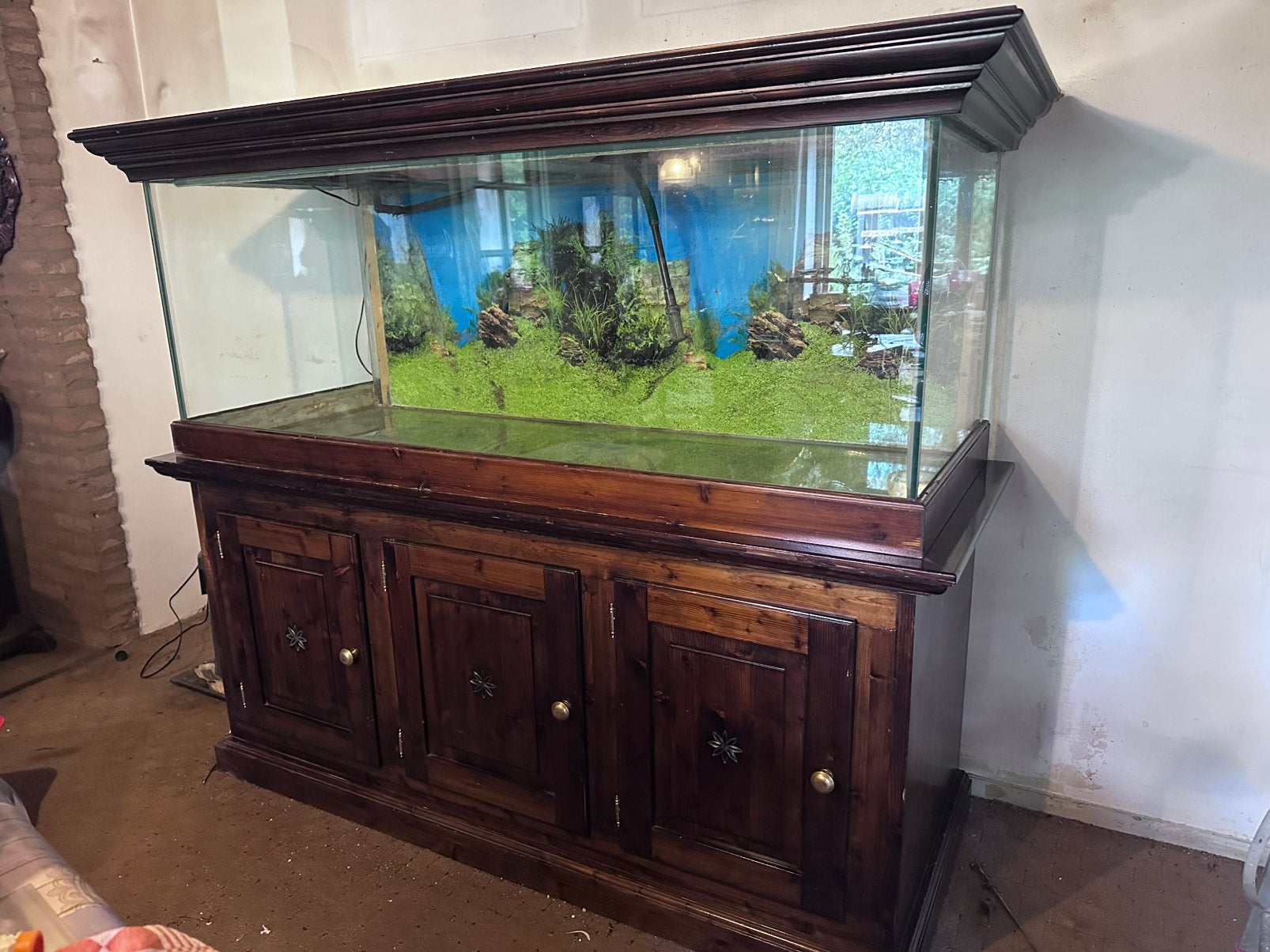 Aquarium met kast en toebehoren, Dieren en Toebehoren, Vissen | Aquaria en Toebehoren, Ophalen, Zo goed als nieuw, Leeg aquarium
