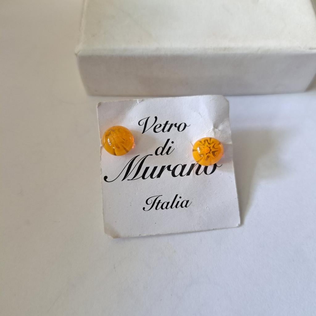 Murano glas oorbelletjes stekers, Verzenden, Zo goed als nieuw, Overige materialen