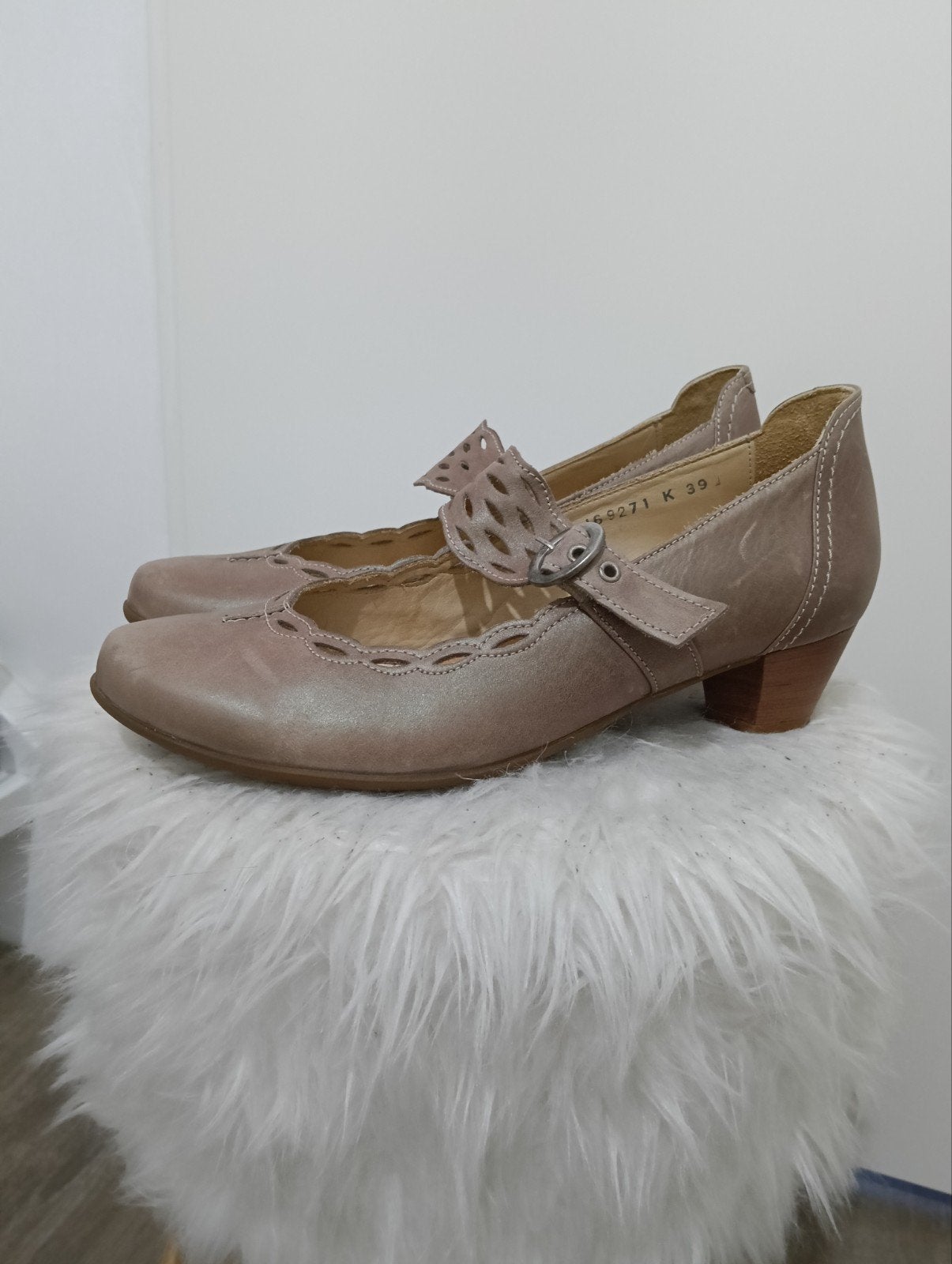 Elegante taupe Mary Jane schoenen, maat 39, Ophalen of Verzenden