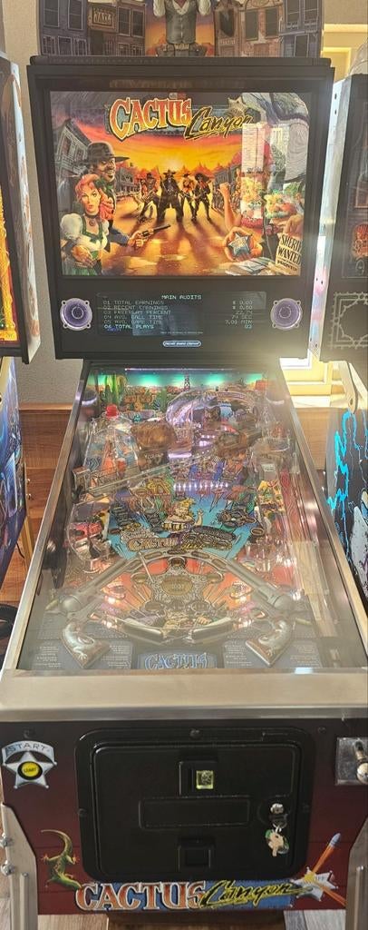 Huo cactus canyon remake incl topper, Verzamelen, Automaten | Flipperkasten, Ophalen