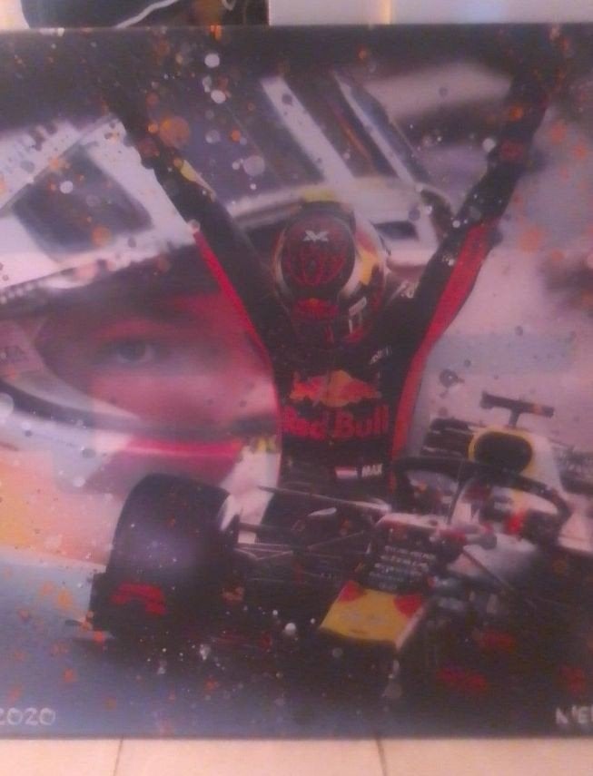 Max Verstappen F1 Schilderij - Red Bull Racing Kunst, Ophalen, 50 – 75, Zo goed als nieuw, Schilderij