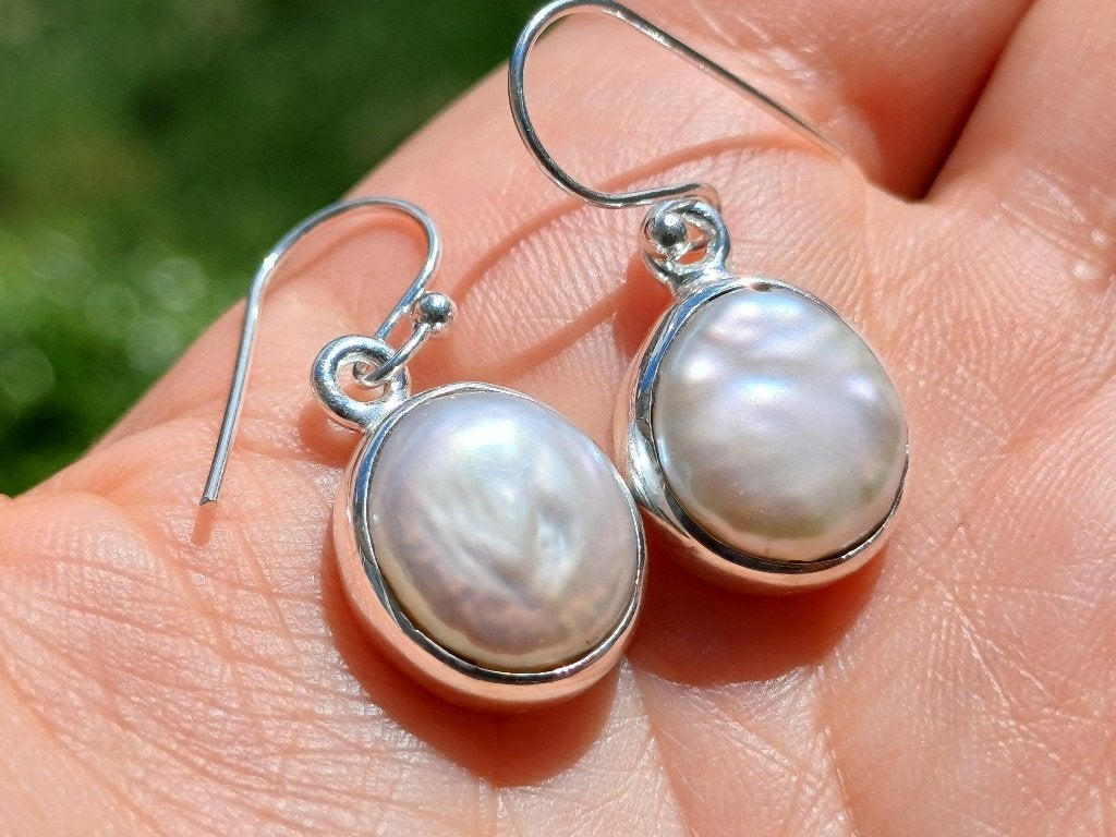 Vanoli 925 zilveren handgemaakte oorbellen baroque parels, Daiva1973@hotmail.com, Hangers, Vanoli, Nieuw