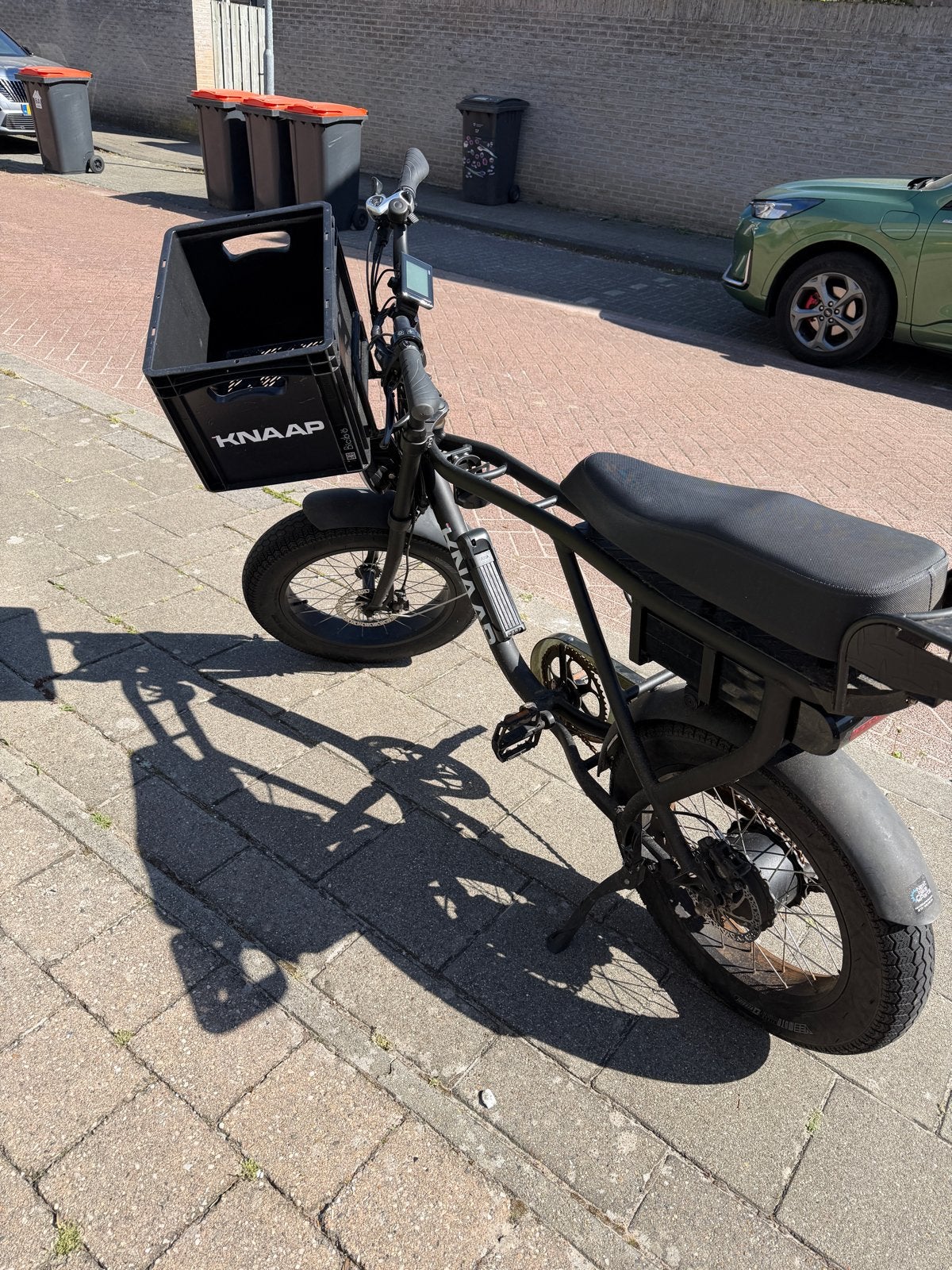 Knaap E-bike met  verlenging voor en achter en kistje, Gebruikt, Minder dan 47 cm, 50 km per accu of meer, Ophalen