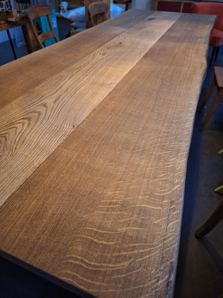 Eiken boomstamtafel, Huis en Inrichting, Tafels | Eettafels, Ophalen, Eikenhout, 50 tot 100 cm, Vijf personen of meer