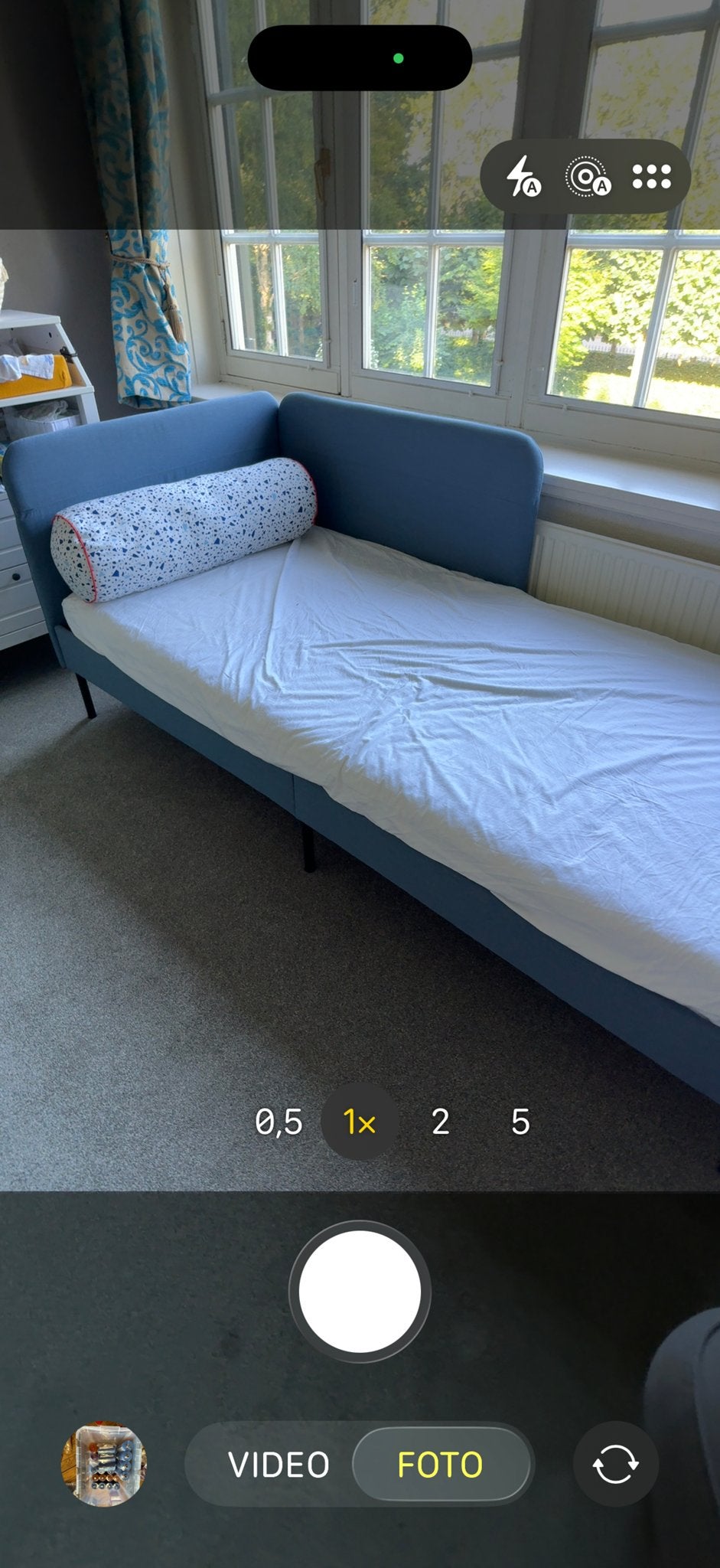 Eenpersoonsbed met matras - Blauw van Ikea met matras, Ophalen, 90 cm, Eenpersoons, Blauw