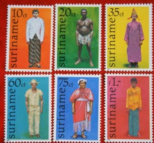 Suriname 1978 - ZB 113-118  - Klederdrachten, Ophalen of Verzenden, Postfris