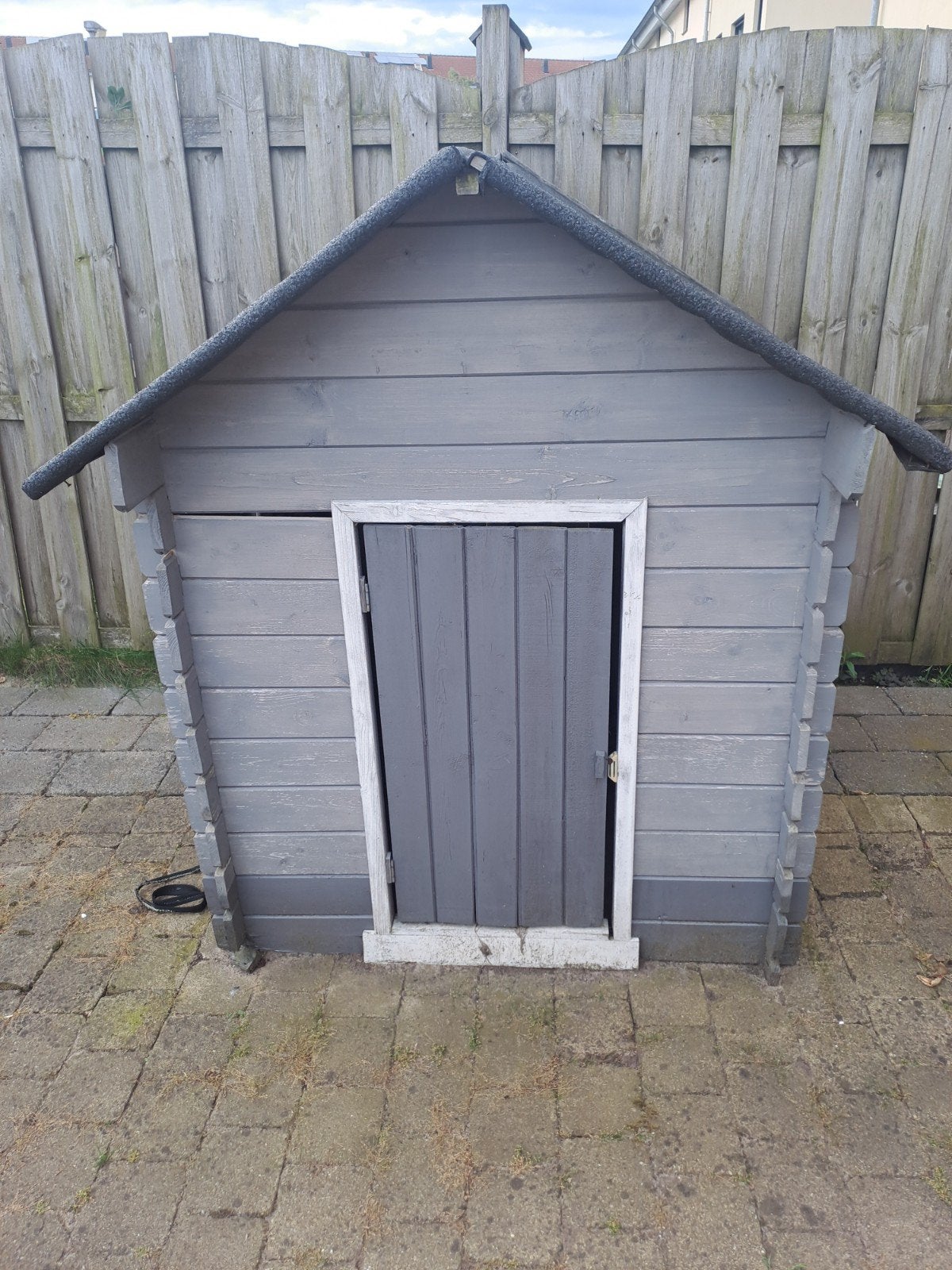 Houten speelhuisje, Ophalen, Gebruikt, Kunststof