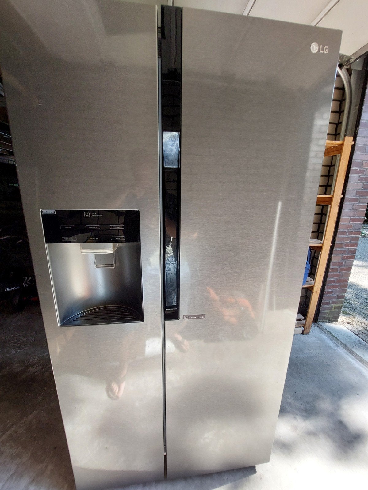 LG GSL360ICEV Amerikaanse Koelkast met ijs en gekoeld water, Ophalen, Gebruikt, 200 liter of meer, 60 cm of meer