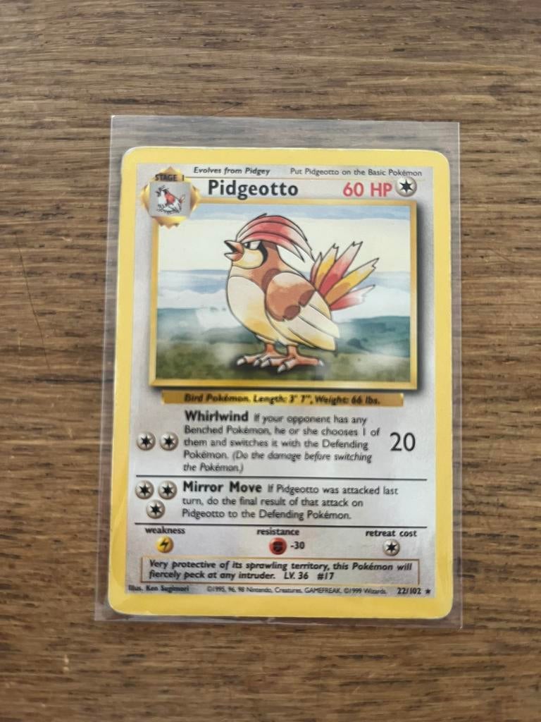 Pokemon - Pidgeotto 22/102 - base, Ophalen of Verzenden, Gebruikt, Losse kaart