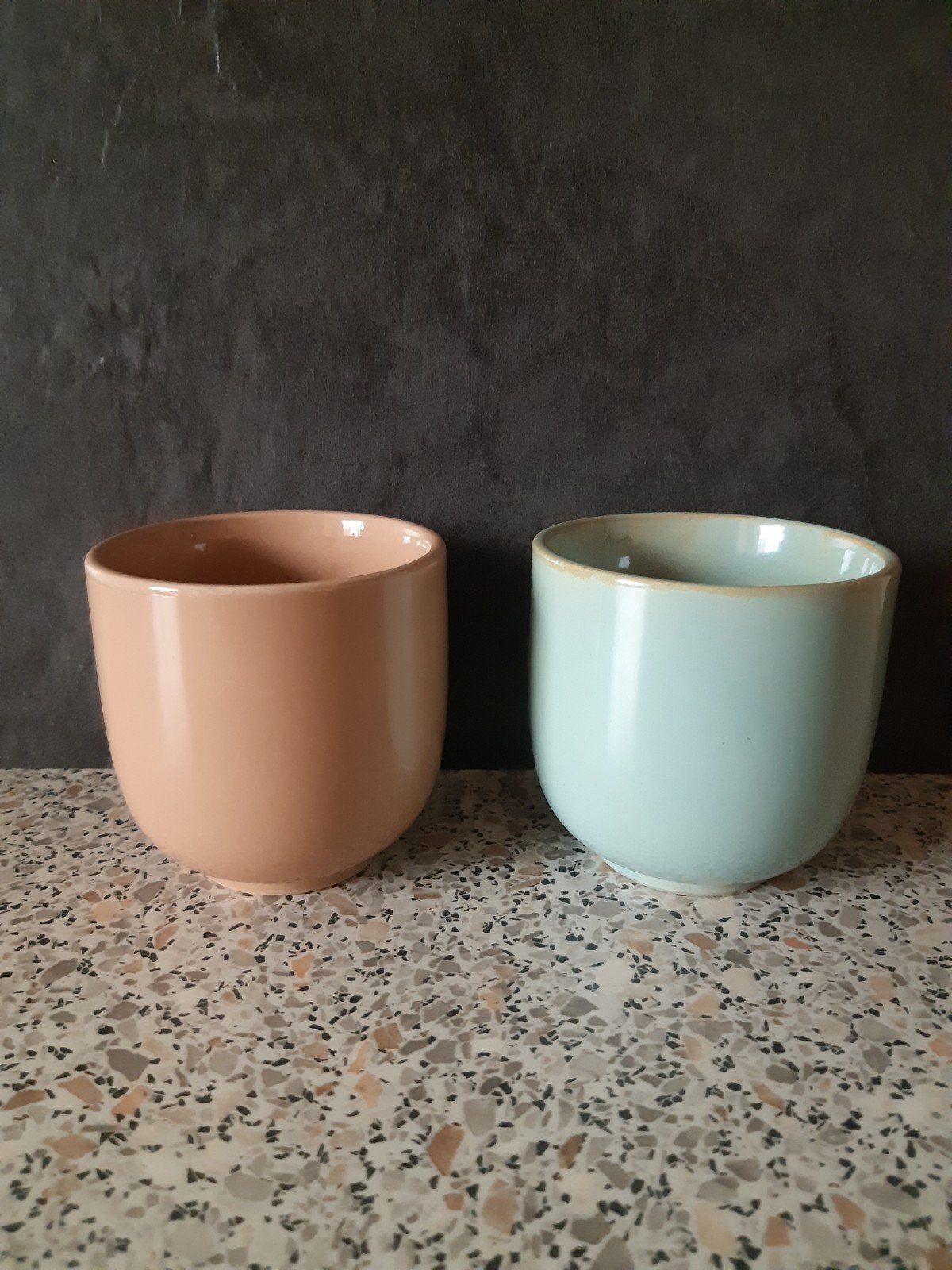 6 Bloempotjes NIEUW., Rond, Ophalen of Verzenden, Aardewerk, Binnen