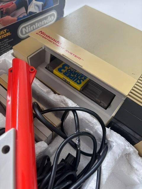 action set nintendo NES met spellen, Spelcomputers en Games, Spelcomputers | Nintendo NES, Ophalen of Verzenden, Gebruikt, Met 2 controllers