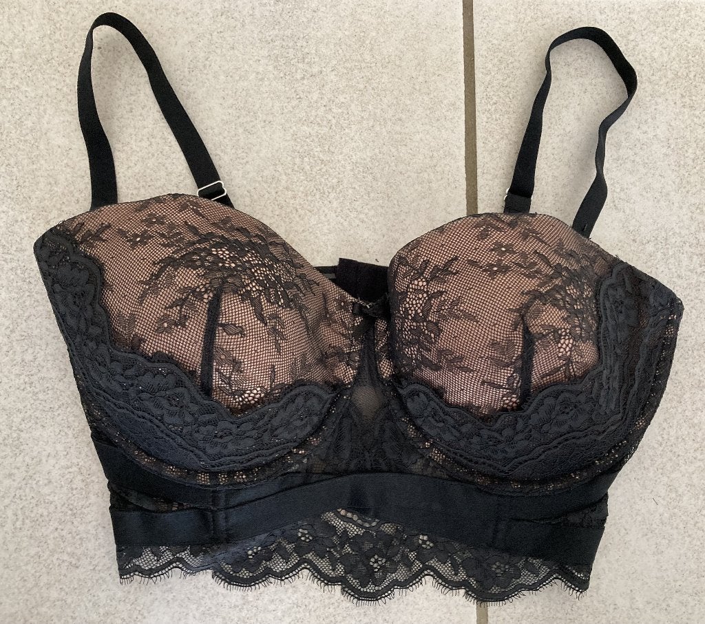 Beha longline bustier Hunkemöller 80F Nieuw, Kleding | Dames, Ondergoed en Lingerie, Hunkemoller, Ophalen of Verzenden, Zwart