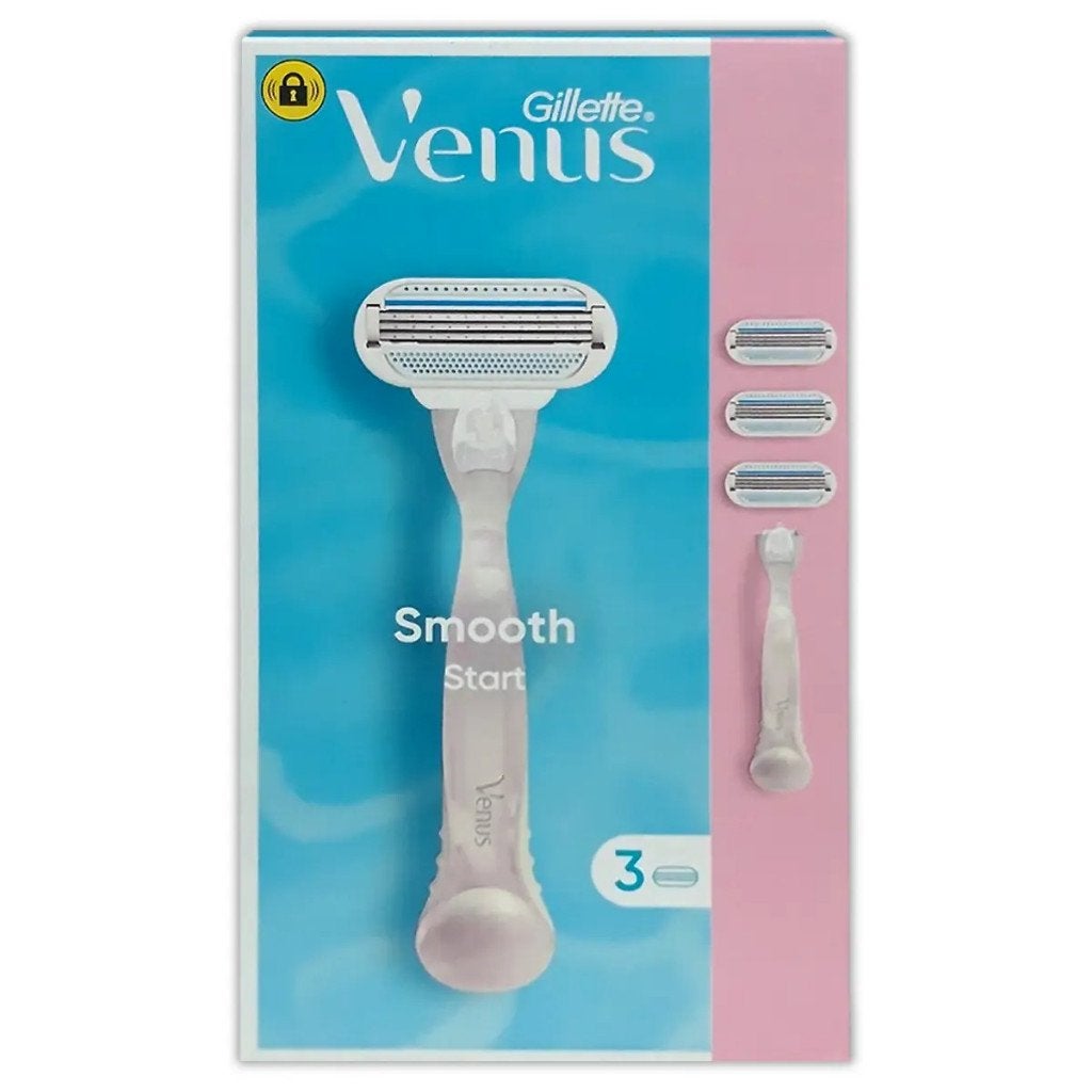 Gillette Venus Smooth Start Scheerset – 1 Houder + 3 Mesjes, Ophalen, Nieuw, Overige typen