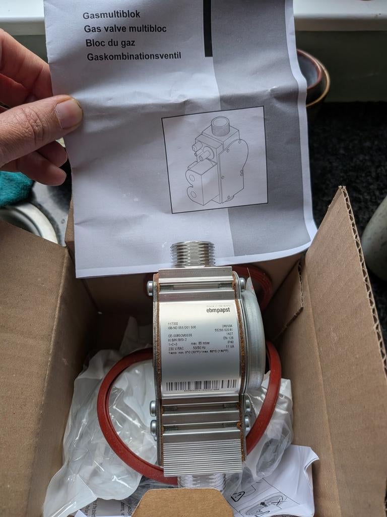 Nieuw ebmpapst Gasmultiblok Gascombinatieventiel, Doe-het-zelf en Verbouw, Verwarming en Radiatoren, Ophalen of Verzenden