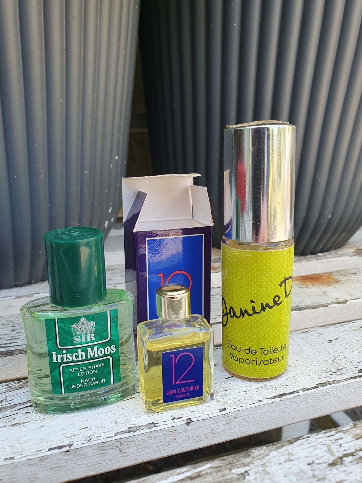3x Miniatuur Parfum: Irisch Moos, Jean Couturier, Janine D., Verzenden, Zo goed als nieuw