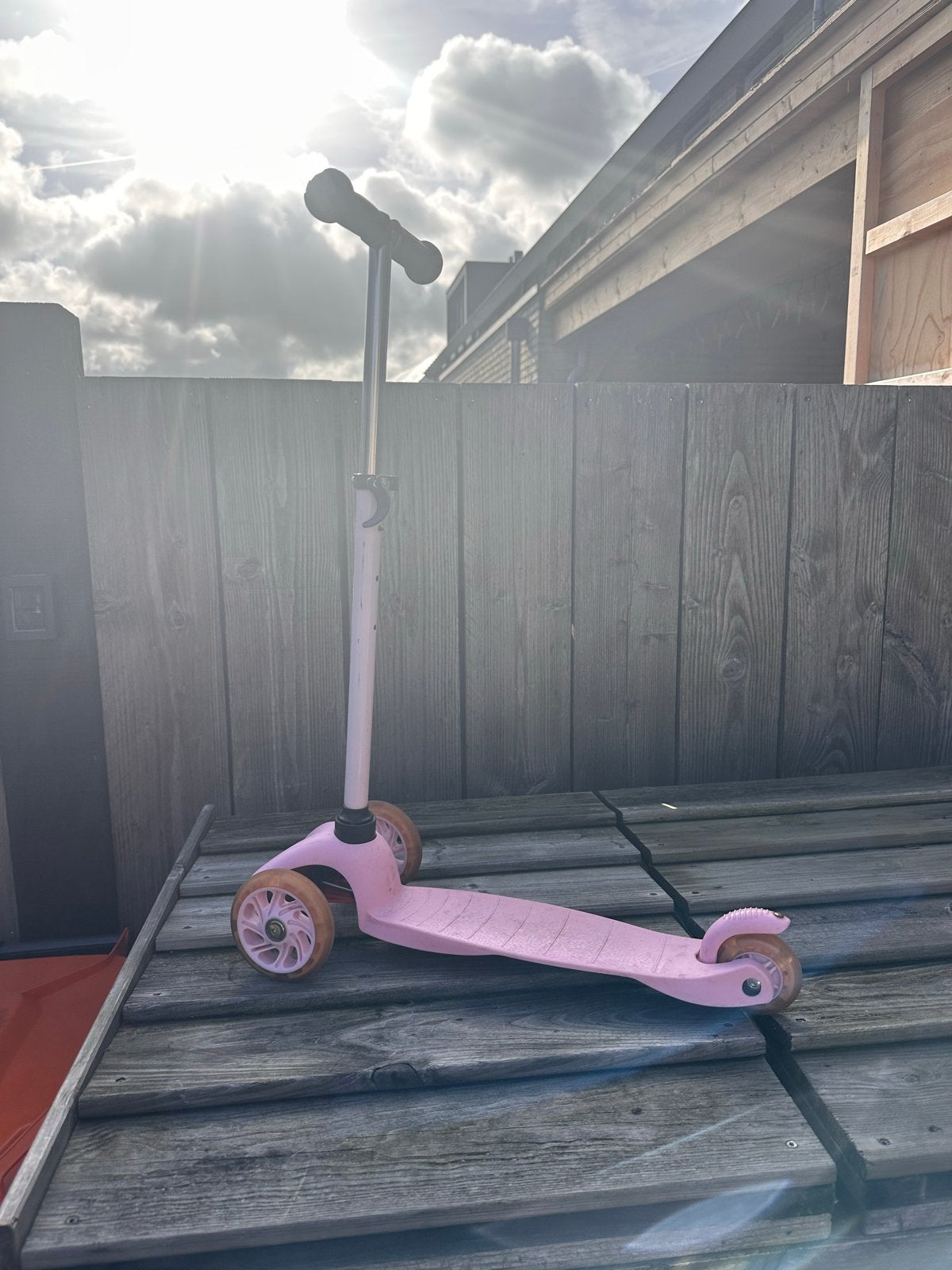Roze kinderstep met 3 wielen - Rockerboard, Fietsen en Brommers, Steps, Ophalen of Verzenden, Gebruikt, Gewone step