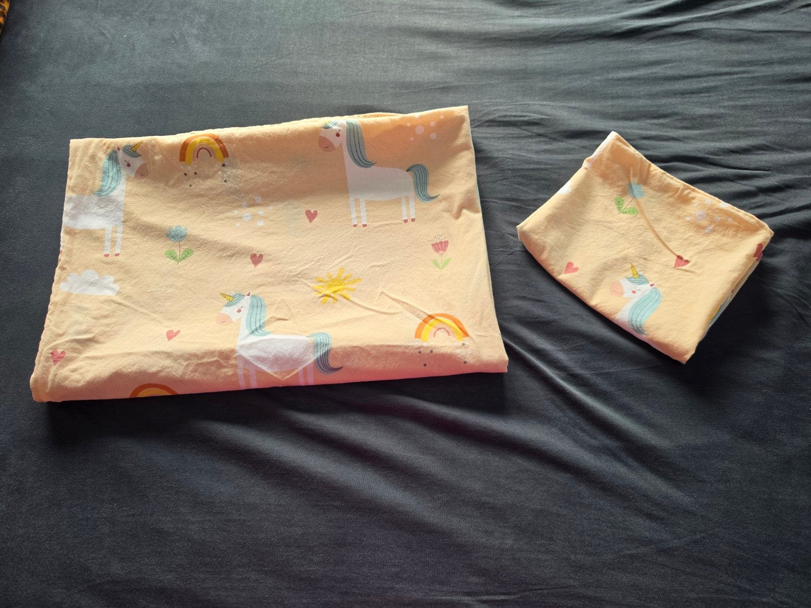 peuter dekbedovertrek eenhoorn, Kinderen en Baby's, Kinderkamer | Beddengoed, Gebruikt, Overige merken, Ophalen of Verzenden, Wasbaar