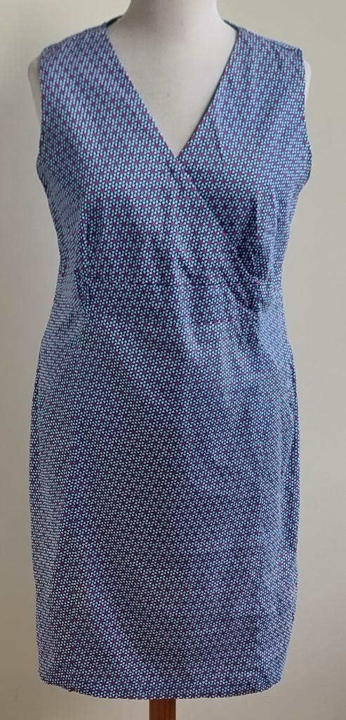 Upgrade blauw/roze vintage jurkje mt. 42, Blauw, Upgrade, Maat 42/44 (L), Ophalen of Verzenden