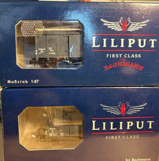 Liliput 2x NS goederen wagens, Gelijkstroom, Verzenden, Wagon, Liliput