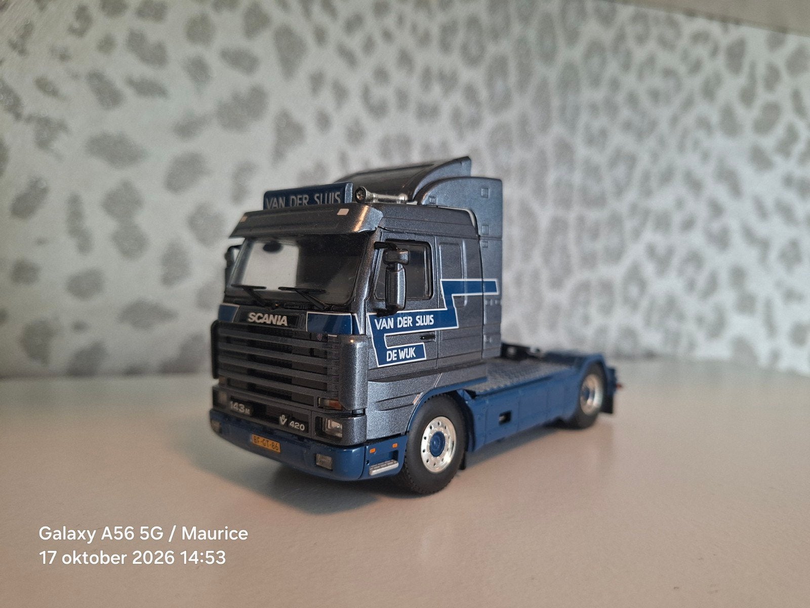 WSI, Scania 143M V8 Losse Trekker Van der Sluis, Ophalen of Verzenden, Zo goed als nieuw, Bus of Vrachtwagen, Wsi