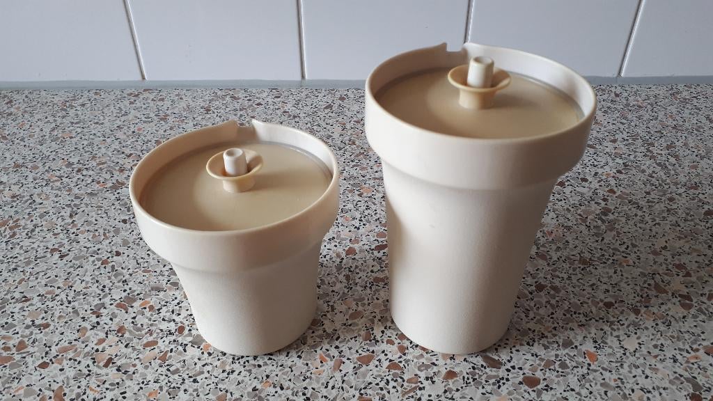 Tupperware melk- & suikerkan, Ophalen, Zo goed als nieuw, Crème, Overige typen