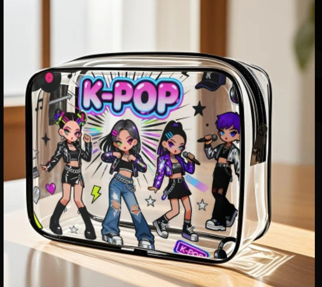 Nieuwe K-Pop Make-up Tas - Transparant met K-Pop Design, Ophalen, Nieuw, Overige typen