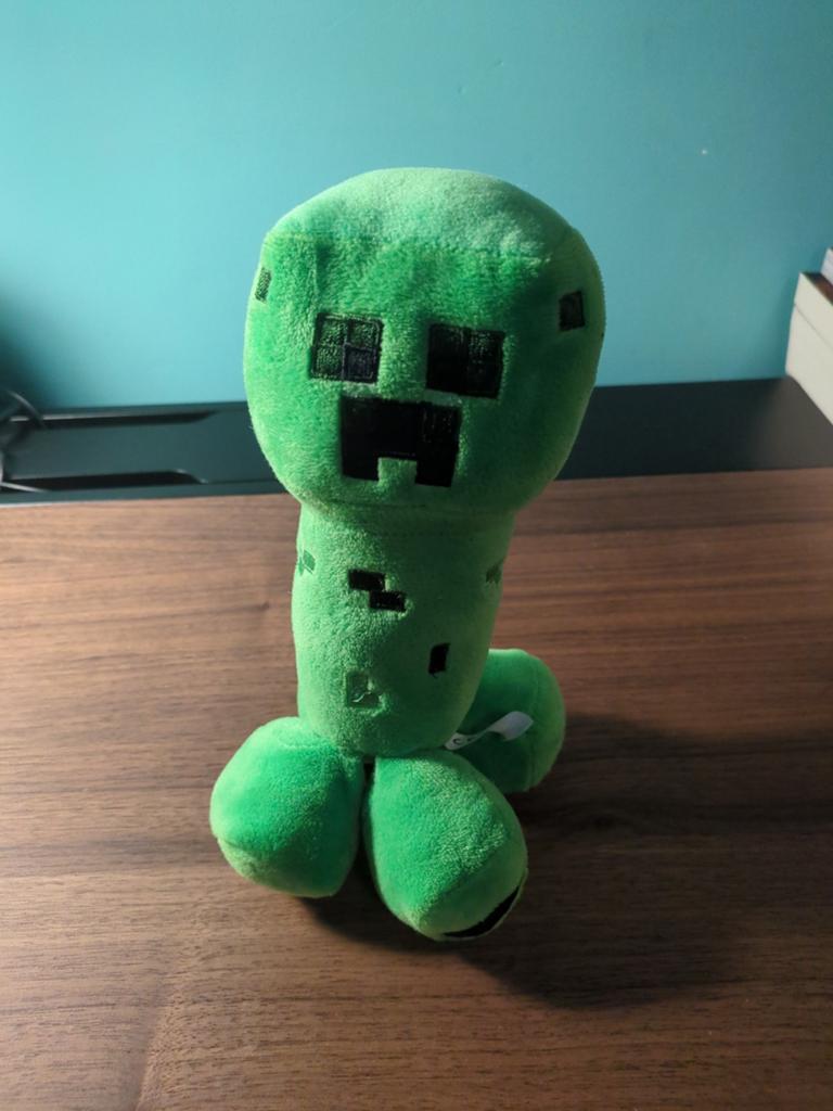 Minecraft Creeper knuffel - Zo goed als nieuw, Ophalen, Groen, Overige merken, Overige karakters