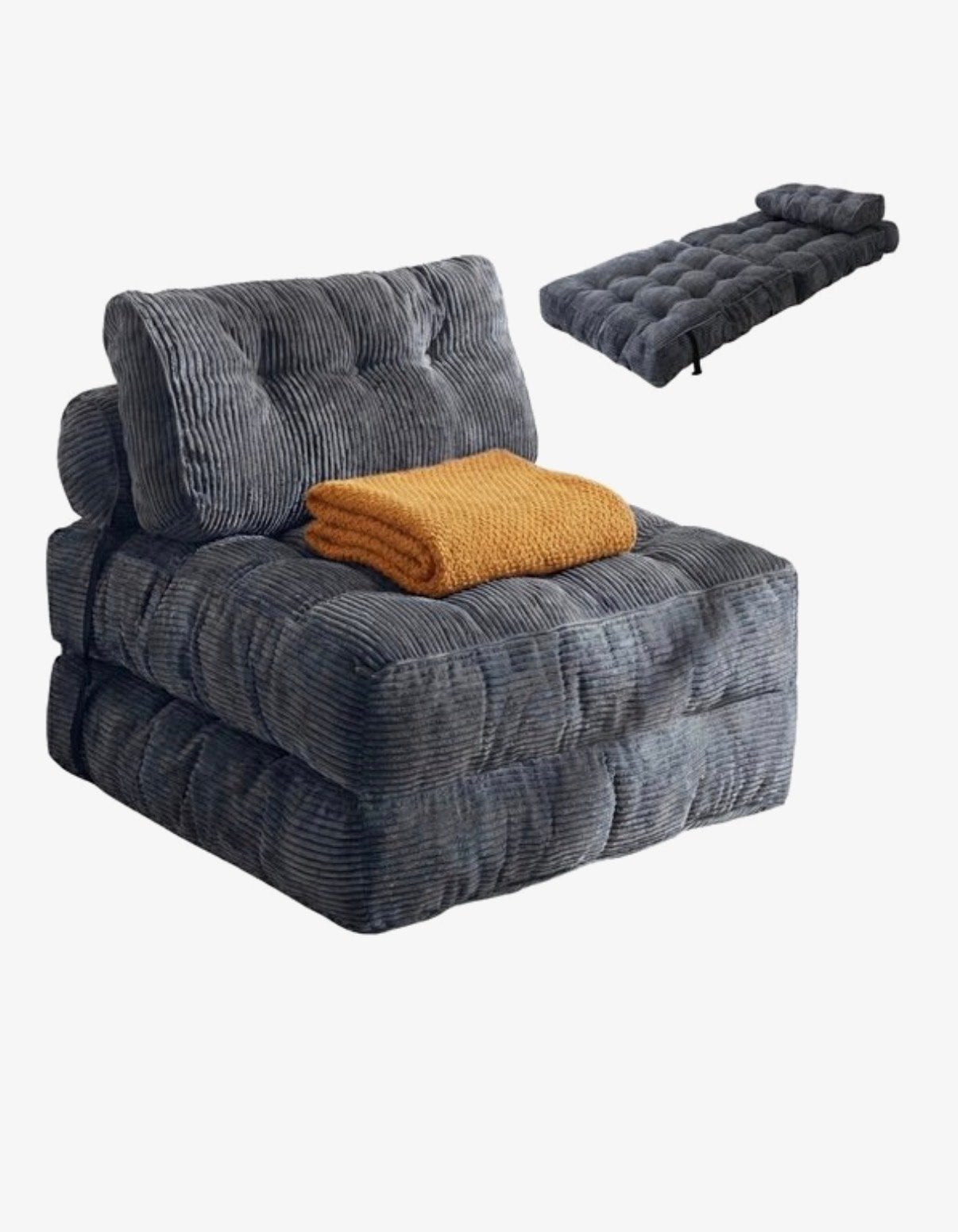 2X Opvouwbare slaapbank/fauteuil van Moeve, Ophalen, Eenpersoons, Nieuw, 190 cm of minder
