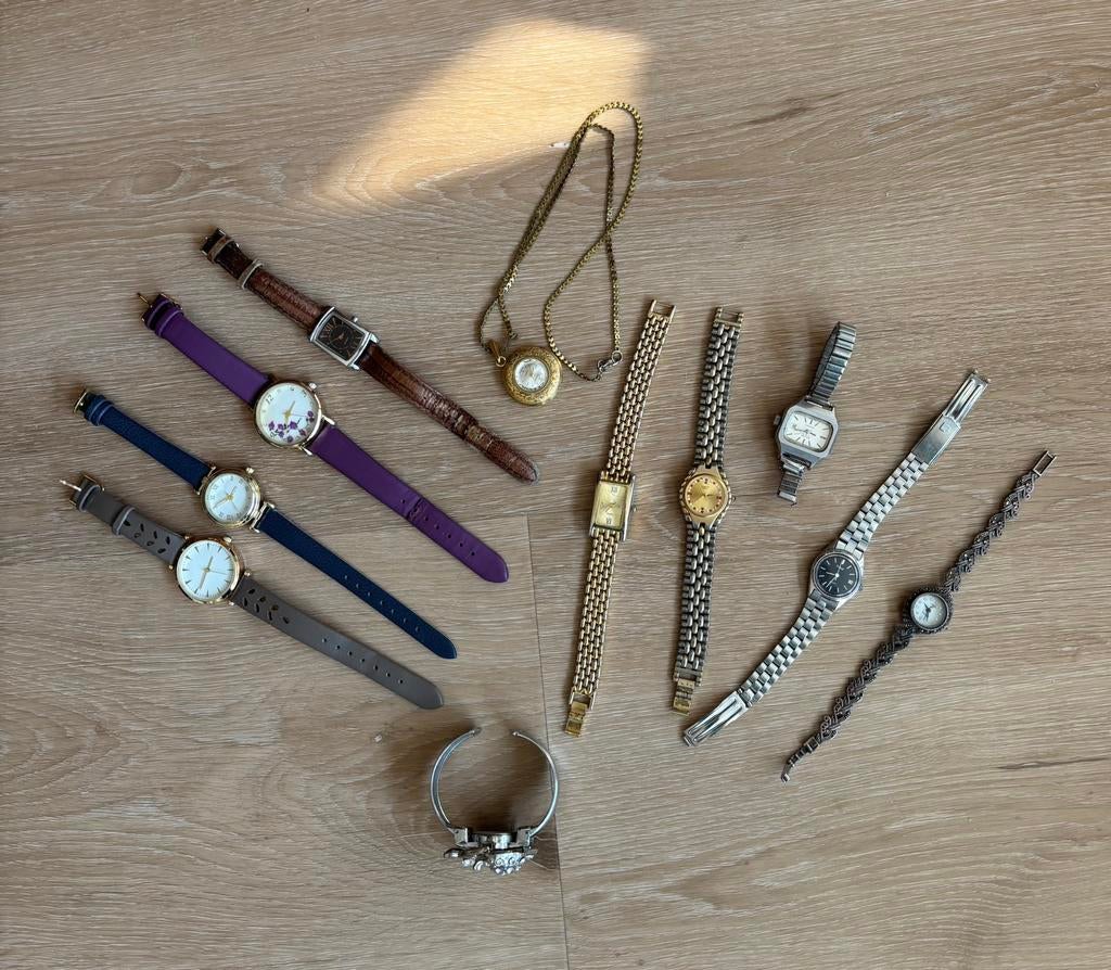 11  DAMES HORLOGES, Ophalen of Verzenden, Gebruikt, Staal, Overige merken