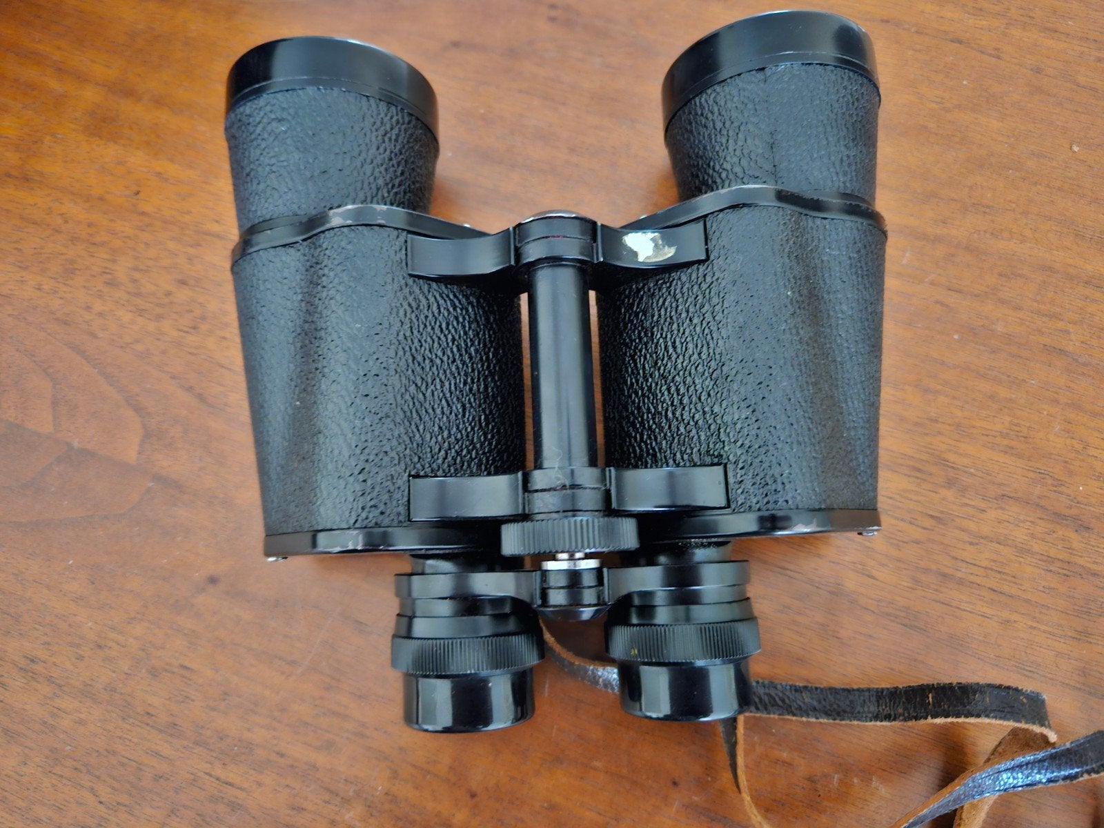 Vintage Monopol Verrekijker 7x50 met Leren Tas, Ophalen, Gebruikt, Minder dan 8x, Porro (met knik)