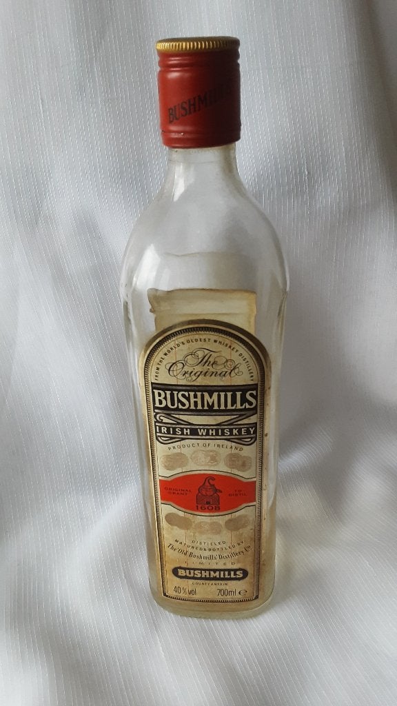 BUSHMILLS fles (leeg), Ophalen of Verzenden, Gebruikt, Verpakking