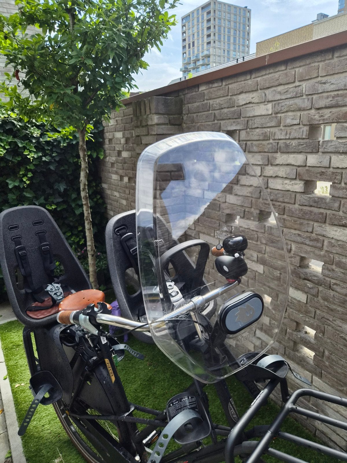 Thule Yepp Nexxt Mini Fietszitje zwart  Windscherm adapter, Ophalen, Voetsteuntjes, 0 t/m 18 kg, Voorzitje