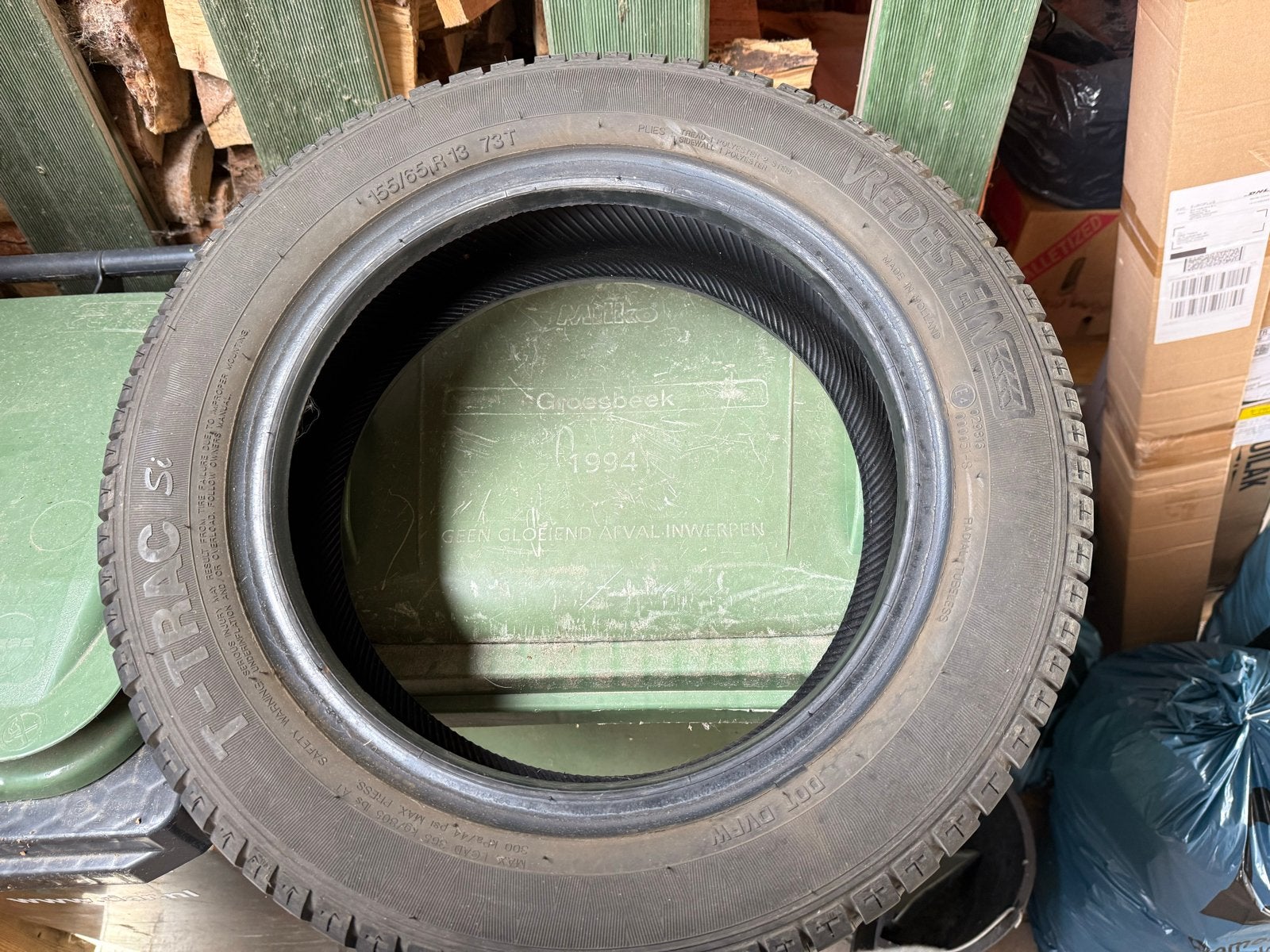 Vredestein T-Trac S 155/65 R13 73T Zomerband, Auto-onderdelen, Banden en Velgen, Ophalen, Gebruikt, 155 mm, 13 inch