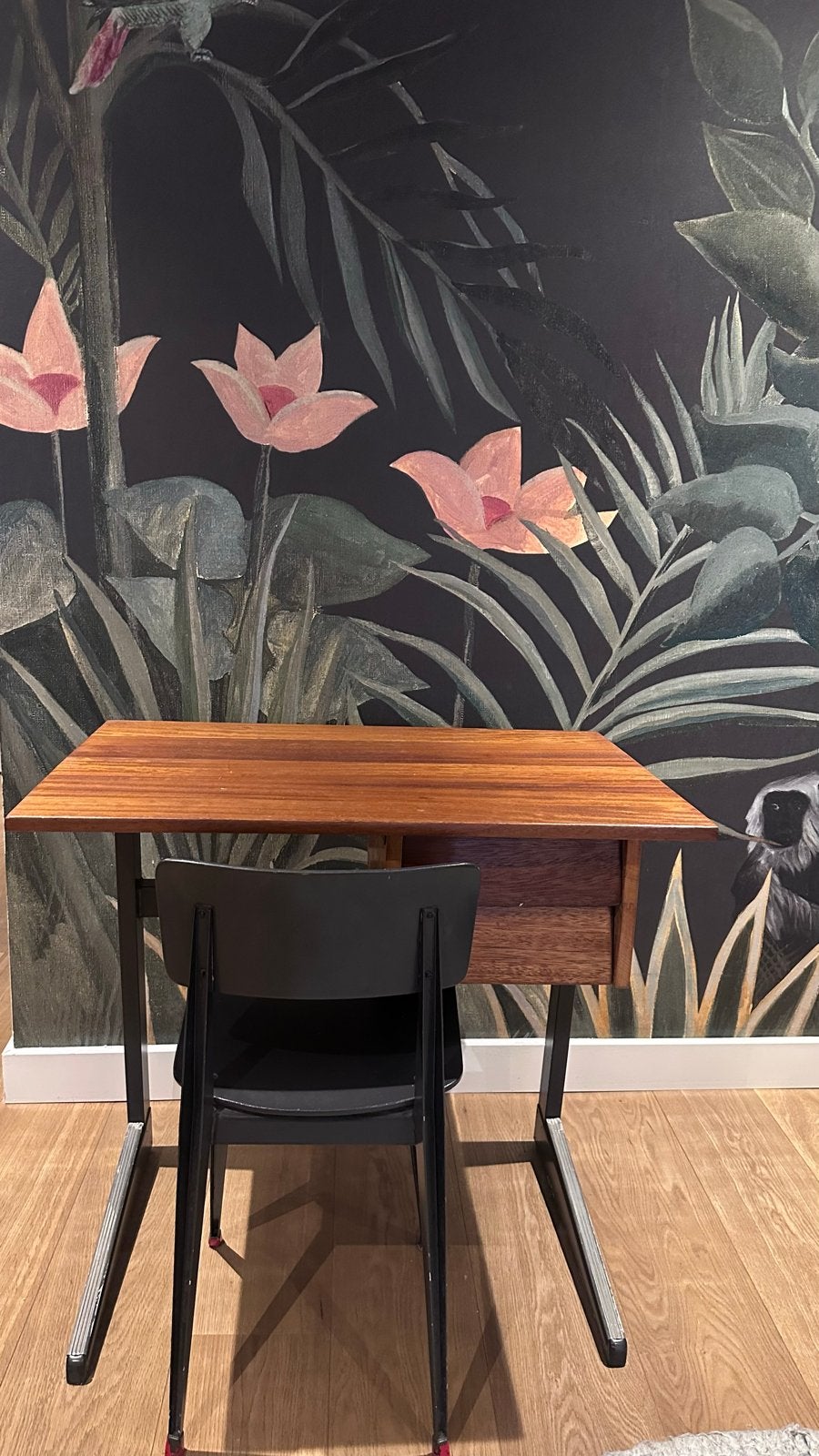 Houten Kinderbureau en bijpassende stoel, Ophalen, Gebruikt, Hout