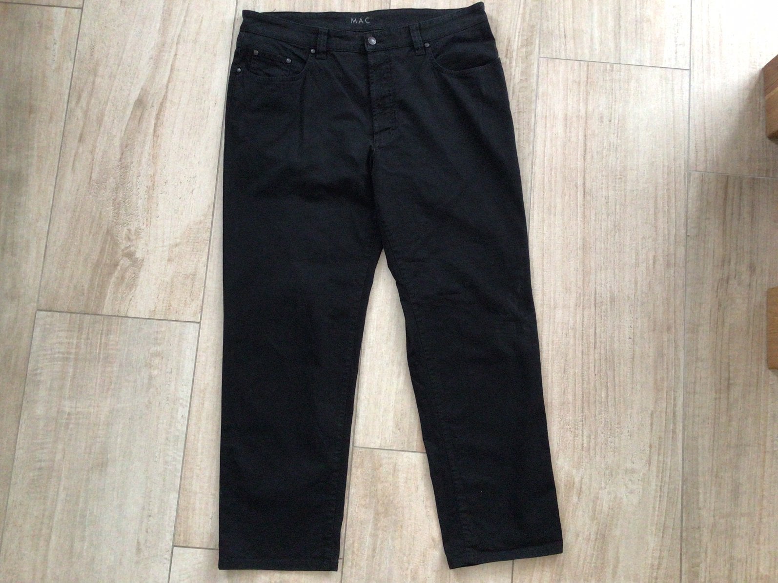 Zwarte mac broek maat 38/30, Maat 38/40 (M), Zwart, Ophalen of Verzenden, Zo goed als nieuw