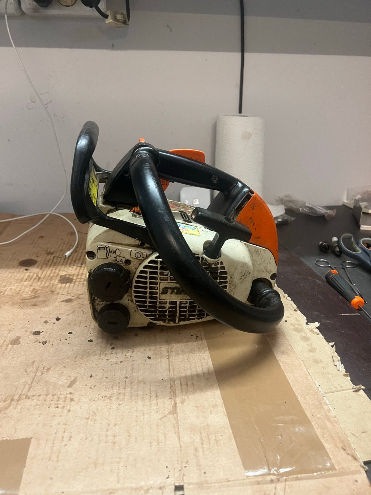 Stihl 019T – voor de handige sleutelaar, Ophalen, Motorzaag