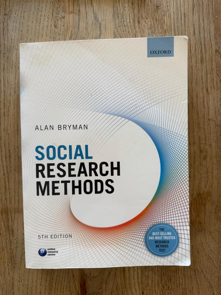 Social Research Methods - Alan Bryman (5e editie), Ophalen of Verzenden, Gamma, Zo goed als nieuw, WO
